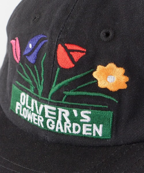 Chick(チック)の「Flower Design Flat-Brim 6-Panel Cotton Cap / フラワーデザイン フラットバイザー 6パネル コットンキャップ(キャップ・レディース・ブラック/ライトグレー・FREE)」の5枚目の写真