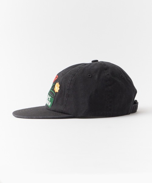 Chick(チック)の「Flower Design Flat-Brim 6-Panel Cotton Cap / フラワーデザイン フラットバイザー 6パネル コットンキャップ(キャップ・レディース・ブラック/ライトグレー・FREE)」の10枚目の写真