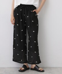 Dessin | 小花刺繍 シアー楊柳パンツ(その他パンツ)