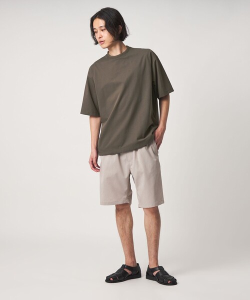 A DAY IN THE LIFE UNITED ARROWS（アデイインザライフユナイテッドアローズ）の「CIRCLE MOVA メッシュ ワイドカットソー-ストレッチ・吸水速乾・通気性・UVカット-＜A DAY IN THE LIFE＞（Tシャツ/カットソー・メンズ・ベージュ/ブラック/オリーブ・L/M）」の6枚目の写真