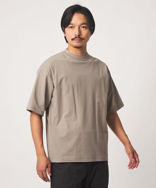 A DAY IN THE LIFE UNITED ARROWS（アデイインザライフユナイテッドアローズ）の「CIRCLE MOVA メッシュ ワイドカットソー-ストレッチ・吸水速乾・通気性・UVカット-＜A DAY IN THE LIFE＞（Tシャツ/カットソー・メンズ・ベージュ/ブラック/オリーブ・L/M）」の7枚目の写真
