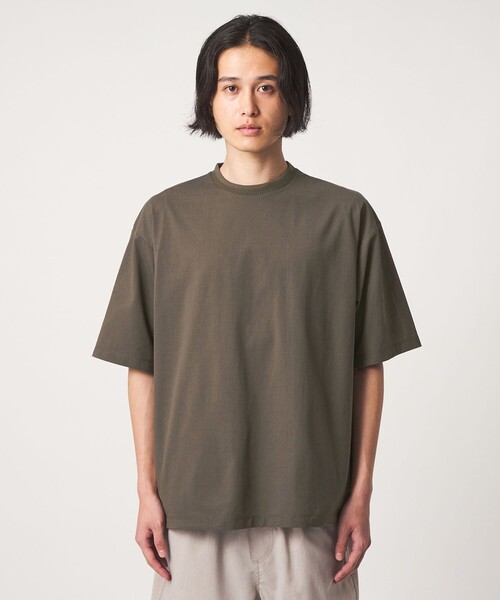 A DAY IN THE LIFE UNITED ARROWS（アデイインザライフユナイテッドアローズ）の「CIRCLE MOVA メッシュ ワイドカットソー-ストレッチ・吸水速乾・通気性・UVカット-＜A DAY IN THE LIFE＞（Tシャツ/カットソー・メンズ・ベージュ/ブラック/オリーブ・L/M）」の10枚目の写真