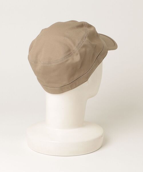 KIJIMA TAKAYUKI（キジマ　タカユキ）の「COTTON SATIN WORK CAP（キャップ・レディース・カーキ/アイボリー・61cm/59cm/57cm）」の8枚目の写真