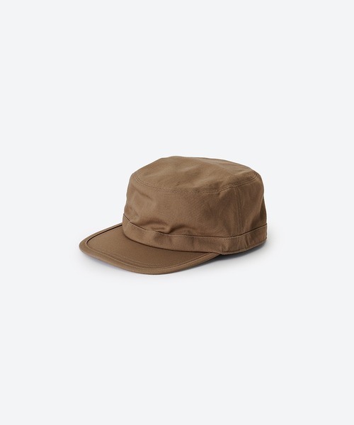 KIJIMA TAKAYUKI（キジマ　タカユキ）の「COTTON SATIN WORK CAP（キャップ・レディース・カーキ/アイボリー・61cm/59cm/57cm）」の2枚目の写真