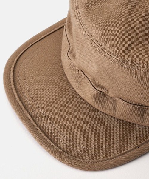 KIJIMA TAKAYUKI（キジマ　タカユキ）の「COTTON SATIN WORK CAP（キャップ・レディース・カーキ/アイボリー・61cm/59cm/57cm）」の5枚目の写真