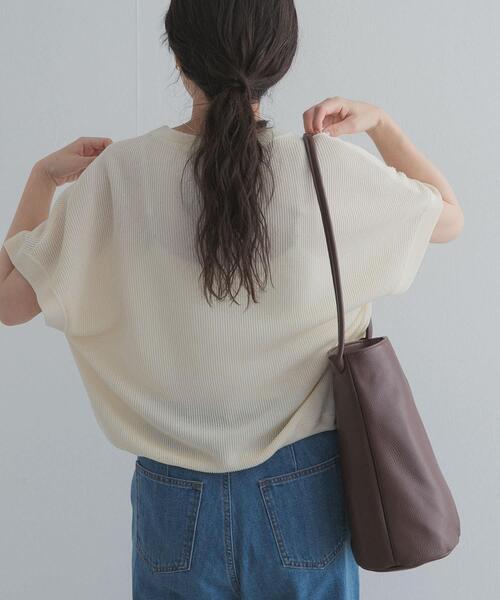 URBAN RESEARCH DOORS(アーバンリサーチドアーズ)の「ドライタッチドロストニットプルオーバー(ニット/セーター・レディース・ブラック/オフホワイト/カーキ・FREE)」の8枚目の写真