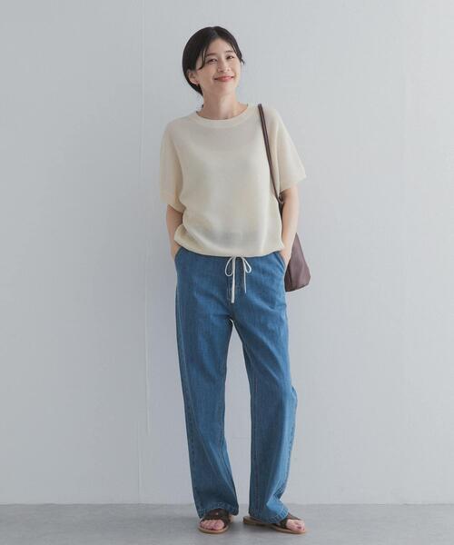 URBAN RESEARCH DOORS(アーバンリサーチドアーズ)の「ドライタッチドロストニットプルオーバー(ニット/セーター・レディース・ブラック/オフホワイト/カーキ・FREE)」の10枚目の写真