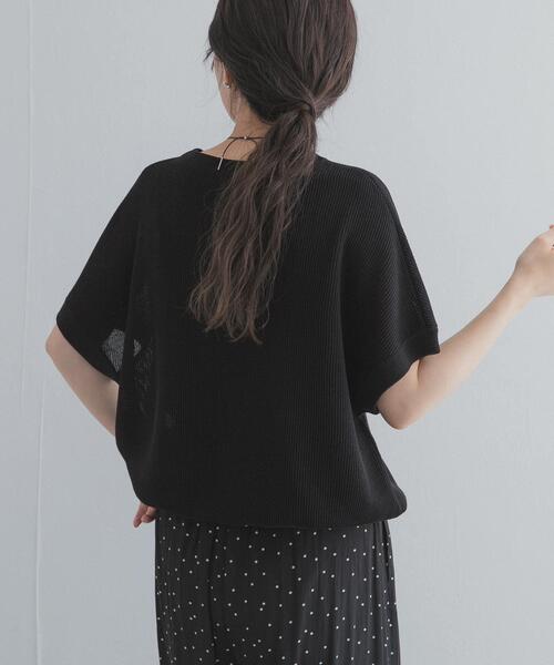 URBAN RESEARCH DOORS(アーバンリサーチドアーズ)の「ドライタッチドロストニットプルオーバー(ニット/セーター・レディース・ブラック/オフホワイト/カーキ・FREE)」の17枚目の写真