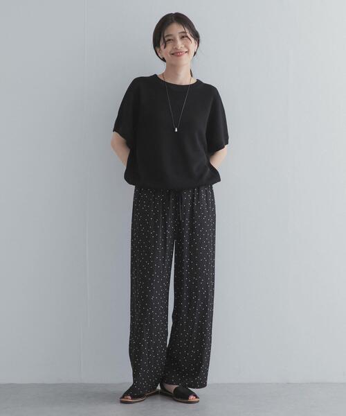 URBAN RESEARCH DOORS(アーバンリサーチドアーズ)の「ドライタッチドロストニットプルオーバー(ニット/セーター・レディース・ブラック/オフホワイト/カーキ・FREE)」の19枚目の写真