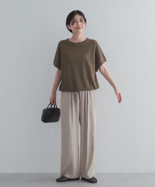 URBAN RESEARCH DOORS（アーバンリサーチドアーズ）の「ドライタッチドロストニットプルオーバー（ニット/セーター・レディース・ブラック/オフホワイト/カーキ・FREE）」の18枚目の写真