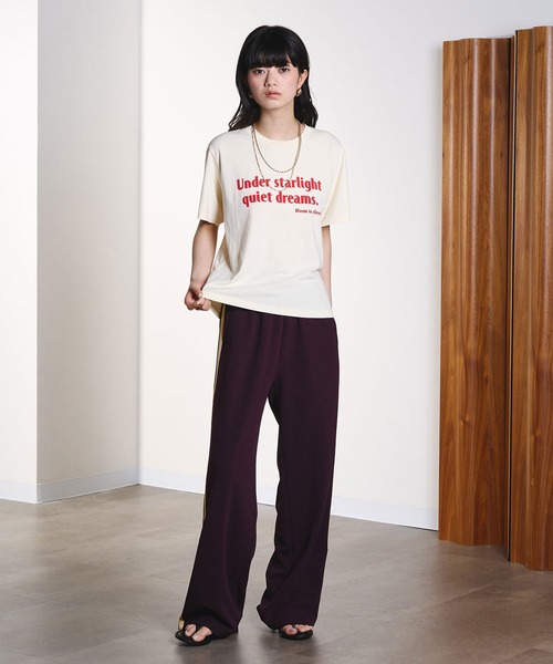 ROSE BUD（ローズバッド）の「SIDE LINE GEORGETTE PANTS（その他パンツ・レディース・ベージュ/バーガンディー・M/S）」の18枚目の写真