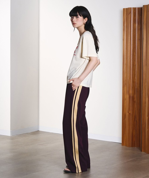 ROSE BUD（ローズバッド）の「SIDE LINE GEORGETTE PANTS（その他パンツ・レディース・ベージュ/バーガンディー・M/S）」の19枚目の写真
