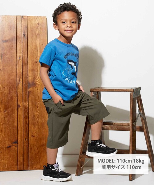 WASK(ワスク)の「6分丈 カーゴパンツ(110~160cm)(カーゴパンツ・キッズ・グリーン/ブラック/ブルー・150cm/160cm/130cm/140cm)」の4枚目の写真