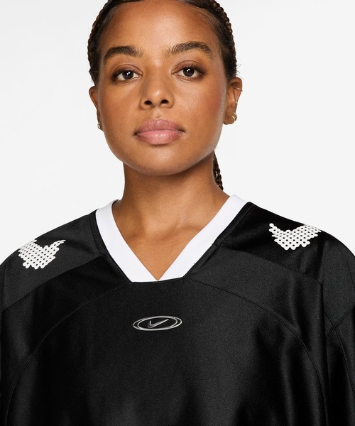 NIKE（ナイキ）の「NIKE AS W NK STREET GFX JERSEY / ナイキ ウィメンズ ストリート GFX ジャージー 【SP】（ジャージ・レディース・グリーン/ホワイト/ブラック・S/L/M）」の7枚目の写真