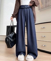 ゆったりデニムワイドパンツ