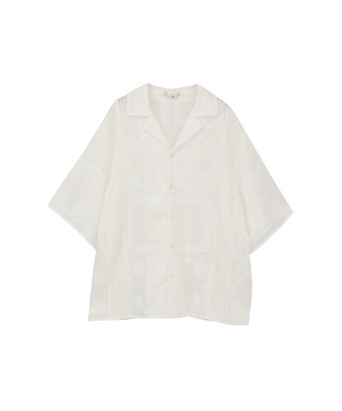 CLANE(クラネ)の「EMBROIDERY LACE BOX SHIRTS 10122-4263(シャツ/ブラウス・メンズ・ブラック/ホワイト/マルチ・1)」の10枚目の写真