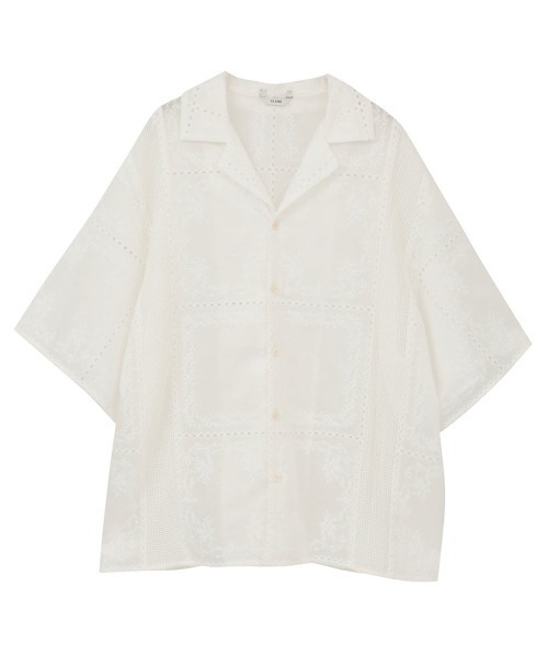 CLANE(クラネ)の「EMBROIDERY LACE BOX SHIRTS 10122-4263(シャツ/ブラウス・メンズ・ブラック/ホワイト/マルチ・1)」の18枚目の写真