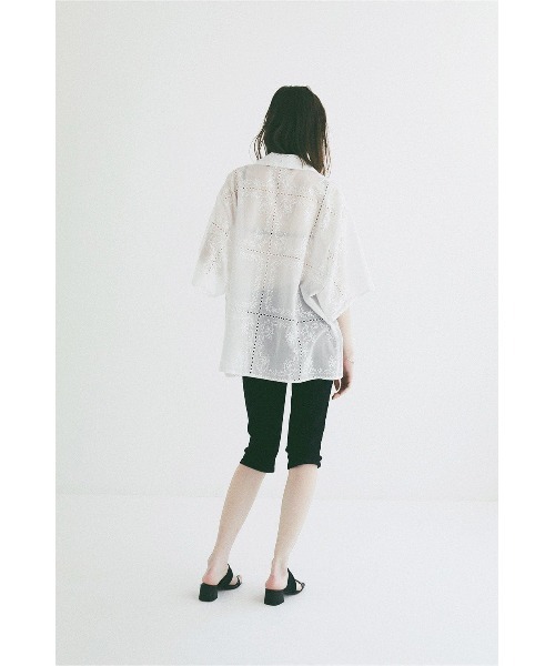 CLANE(クラネ)の「EMBROIDERY LACE BOX SHIRTS 10122-4263(シャツ/ブラウス・メンズ・ブラック/ホワイト/マルチ・1)」の9枚目の写真