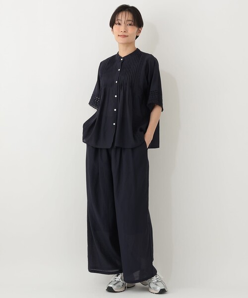 Afternoon Tea(アフタヌーンティー)の「インド製コットンレーヨンボイルイージーパンツ(その他パンツ・レディース・ブラウン/ネイビー・MEDIUM)」の8枚目の写真