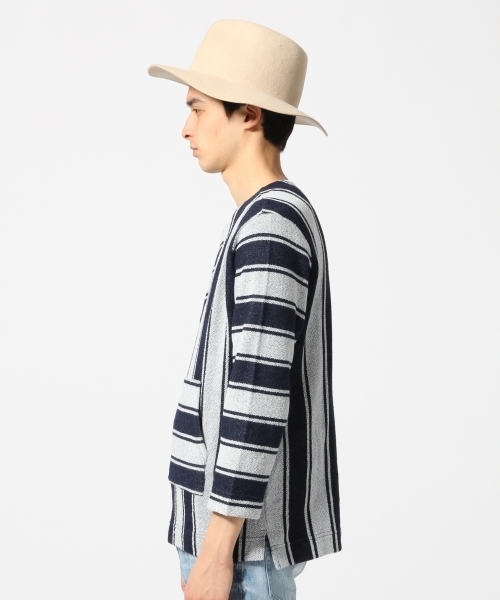 RAGEBLUE(レイジブルー)の「メキシカン裏毛キーネック/713649(Tシャツ/カットソー・メンズ・ブルー系その他/ネイビー/ホワイト・MEDIUM/LARGE)」の4枚目の写真