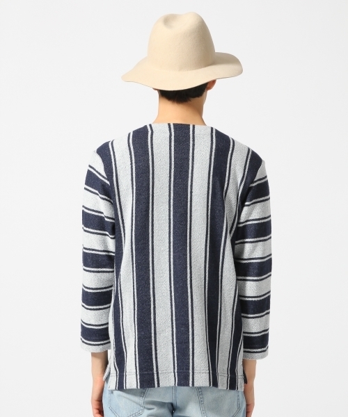 RAGEBLUE(レイジブルー)の「メキシカン裏毛キーネック/713649(Tシャツ/カットソー・メンズ・ブルー系その他/ネイビー/ホワイト・MEDIUM/LARGE)」の5枚目の写真