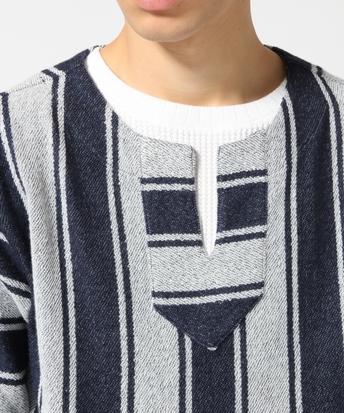 RAGEBLUE(レイジブルー)の「メキシカン裏毛キーネック/713649(Tシャツ/カットソー・メンズ・ブルー系その他/ネイビー/ホワイト・MEDIUM/LARGE)」の6枚目の写真
