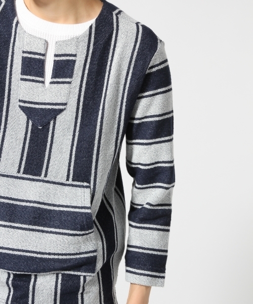 RAGEBLUE(レイジブルー)の「メキシカン裏毛キーネック/713649(Tシャツ/カットソー・メンズ・ブルー系その他/ネイビー/ホワイト・MEDIUM/LARGE)」の7枚目の写真