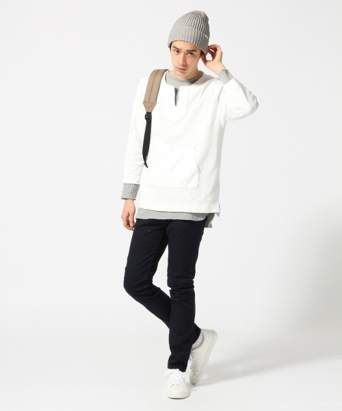 RAGEBLUE(レイジブルー)の「メキシカン裏毛キーネック/713649(Tシャツ/カットソー・メンズ・ブルー系その他/ネイビー/ホワイト・MEDIUM/LARGE)」の17枚目の写真