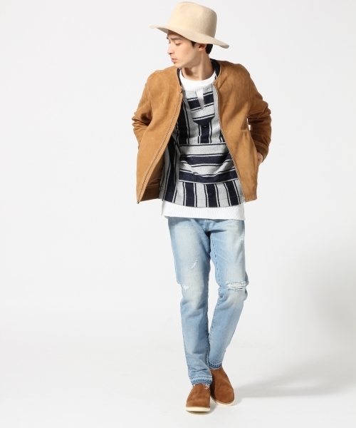 RAGEBLUE(レイジブルー)の「メキシカン裏毛キーネック/713649(Tシャツ/カットソー・メンズ・ブルー系その他/ネイビー/ホワイト・MEDIUM/LARGE)」の9枚目の写真