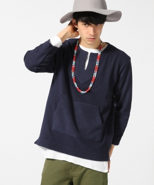RAGEBLUE(レイジブルー)の「メキシカン裏毛キーネック/713649(Tシャツ/カットソー・メンズ・ブルー系その他/ネイビー/ホワイト・MEDIUM/LARGE)」の12枚目の写真