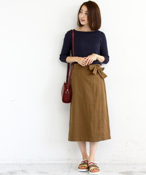 BEAUTY&YOUTH UNITED ARROWS(ビューティーアンドユースユナイテッドアローズ)の「【WEB限定】by ※∵リブクルーネック7分袖ニット ◆(ニット/セーター・レディース・ライトグレー/ナチュラル/ケリー/ネイビー・FREE)」の10枚目の写真