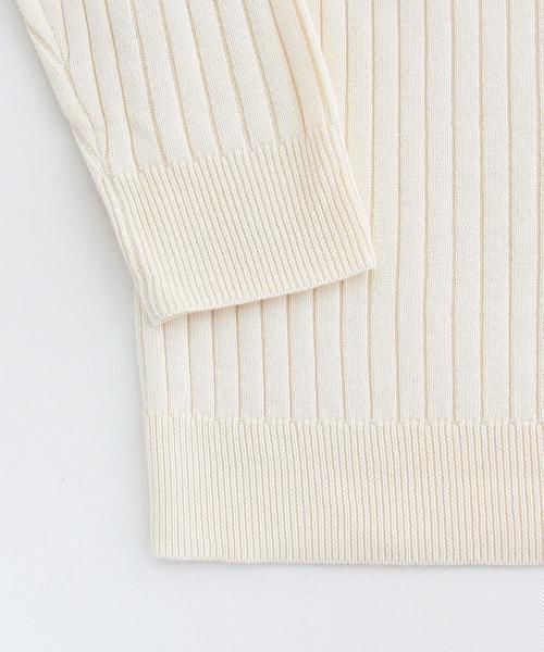BEAUTY&YOUTH UNITED ARROWS(ビューティーアンドユースユナイテッドアローズ)の「【WEB限定】by ※∵リブクルーネック7分袖ニット ◆(ニット/セーター・レディース・ライトグレー/ナチュラル/ケリー/ネイビー・FREE)」の6枚目の写真