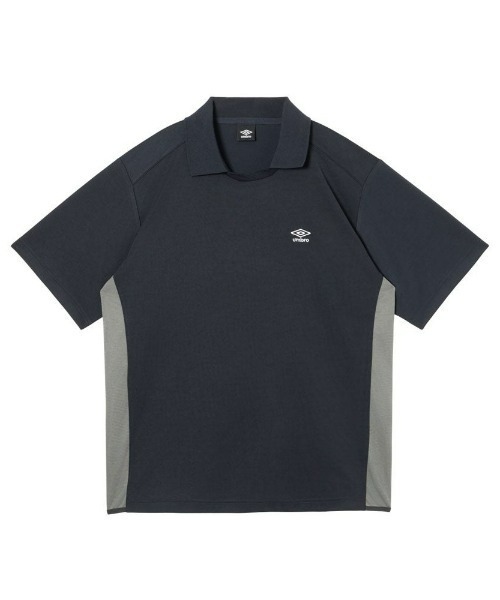 UMBRO(アンブロ)の「umbro/アンブロ ダンボールニット襟付き半袖シャツ(Tシャツ/カットソー・メンズ・ネイビー/グレイッシュブルー・S/L/O/M)」の11枚目の写真