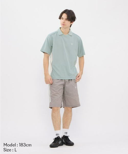 UMBRO(アンブロ)の「umbro/アンブロ ダンボールニット襟付き半袖シャツ(Tシャツ/カットソー・メンズ・ネイビー/グレイッシュブルー・S/L/O/M)」の18枚目の写真