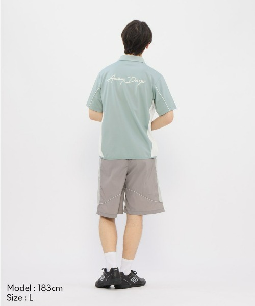 UMBRO(アンブロ)の「umbro/アンブロ ダンボールニット襟付き半袖シャツ(Tシャツ/カットソー・メンズ・ネイビー/グレイッシュブルー・S/L/O/M)」の19枚目の写真