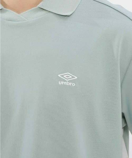 UMBRO(アンブロ)の「umbro/アンブロ ダンボールニット襟付き半袖シャツ(Tシャツ/カットソー・メンズ・ネイビー/グレイッシュブルー・S/L/O/M)」の21枚目の写真