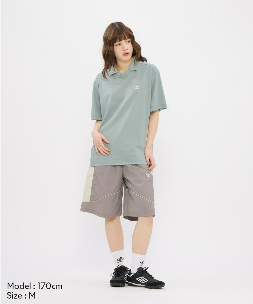 UMBRO(アンブロ)の「umbro/アンブロ ダンボールニット襟付き半袖シャツ(Tシャツ/カットソー・メンズ・ネイビー/グレイッシュブルー・S/L/O/M)」の14枚目の写真