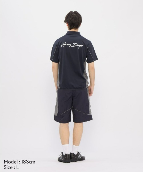 UMBRO(アンブロ)の「umbro/アンブロ ダンボールニット襟付き半袖シャツ(Tシャツ/カットソー・メンズ・ネイビー/グレイッシュブルー・S/L/O/M)」の8枚目の写真