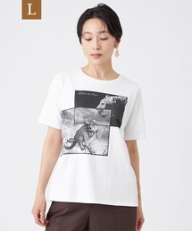 【L】【接触冷感・ウォッシャブル】フォトプリントカットソー