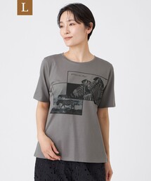 【L】【接触冷感・ウォッシャブル】フォトプリントカットソー