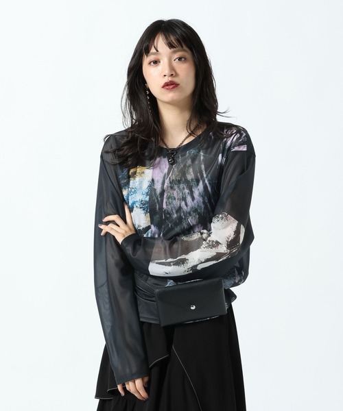 PAGEBOY(ページボーイ)の「マルチフォトシアーロングスリーブ(Tシャツ/カットソー・レディース・ブラック/オフホワイト・FREE)」の17枚目の写真