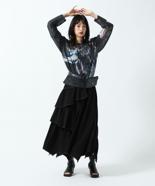 PAGEBOY(ページボーイ)の「マルチフォトシアーロングスリーブ(Tシャツ/カットソー・レディース・ブラック/オフホワイト・FREE)」の10枚目の写真