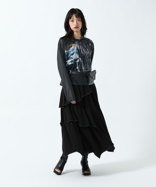 PAGEBOY(ページボーイ)の「マルチフォトシアーロングスリーブ(Tシャツ/カットソー・レディース・ブラック/オフホワイト・FREE)」の11枚目の写真