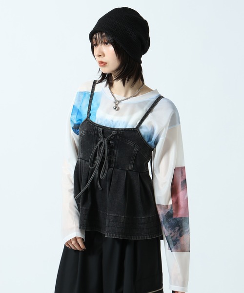 PAGEBOY(ページボーイ)の「マルチフォトシアーロングスリーブ(Tシャツ/カットソー・レディース・ブラック/オフホワイト・FREE)」の22枚目の写真