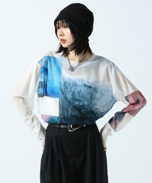 PAGEBOY(ページボーイ)の「マルチフォトシアーロングスリーブ(Tシャツ/カットソー・レディース・ブラック/オフホワイト・FREE)」の20枚目の写真