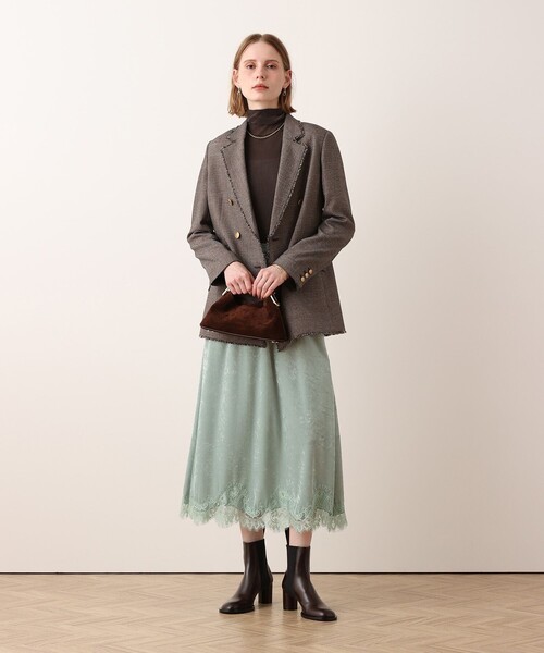 allureville(アルアバイル)の「PLUM MIX フリンジダブルジャケット(スカート・レディース・ブラック/ブラウン系その他・2/1)」の14枚目の写真