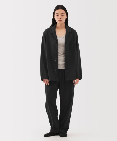 MUJI Labo(ムジラボ)の「男女兼用 インドの手紬ぎ手織りパジャマ(Tシャツ/カットソー・メンズ・ブラック/カーキ・XL/L/M/S)」の5枚目の写真