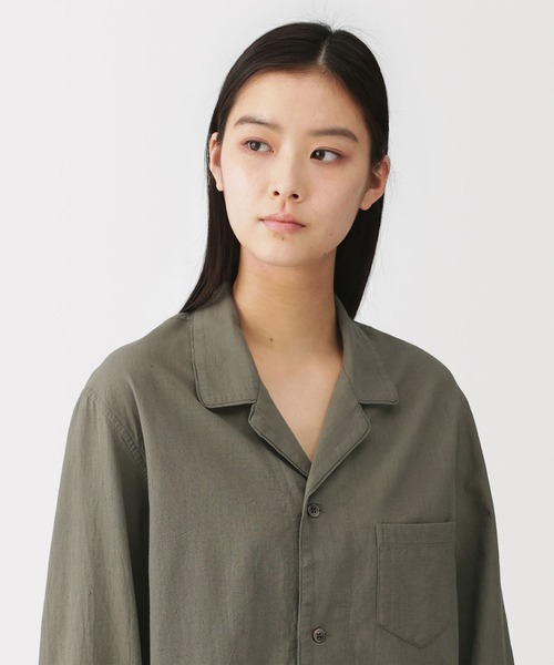 MUJI Labo(ムジラボ)の「男女兼用 インドの手紬ぎ手織りパジャマ(Tシャツ/カットソー・メンズ・ブラック/カーキ・XL/L/M/S)」の10枚目の写真