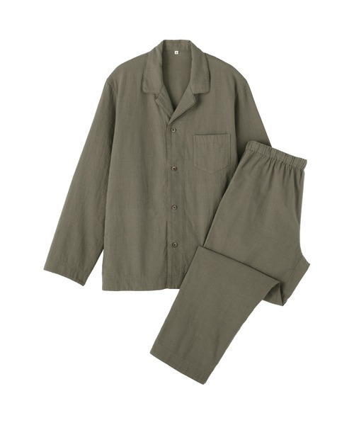 MUJI Labo(ムジラボ)の「男女兼用 インドの手紬ぎ手織りパジャマ(Tシャツ/カットソー・メンズ・ブラック/カーキ・XL/L/M/S)」の13枚目の写真
