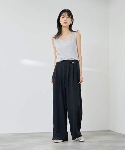 NAVY(ネイビー)の「【SARARI/サラリ】UVカット スクエアネック ラメタンクトップ(タンクトップ・レディース・ブラック/ピンク/グレー/オレンジ・XL/M/L)」の12枚目の写真